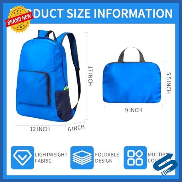 50 Pack Foldable Backpacks Bulk 17 Inch Lightweight Travel Gym Bags